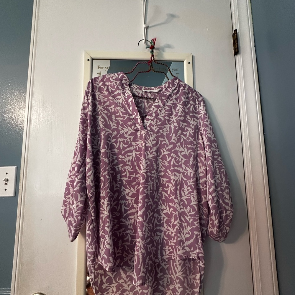 Lush Lavender Floral Blouse
